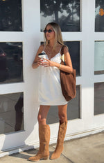 Sweet Pea White Tie Mini Dress Image