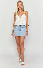 Sweet Pea White Tie Top Image
