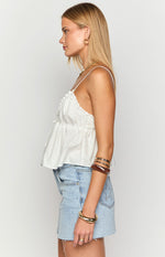 Sweet Pea White Tie Top Image