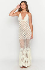 Tink White Crochet Maxi Dress Image