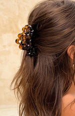 Tam Brown Flower Hair Claw Image