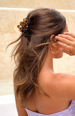 Tam Brown Flower Hair Claw Image