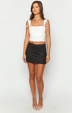 Taylor White Tie Back Crop Top Image