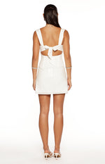 Taylor White Tie Back Mini Dress Image