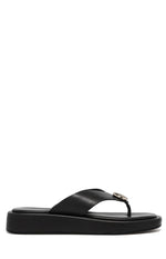 Therapy Val Black Platform Silver Trim Sandals Image