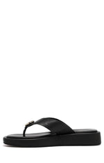 Therapy Val Black Platform Silver Trim Sandals Image