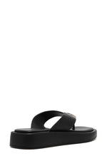 Therapy Val Black Platform Silver Trim Sandals Image