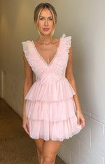 Tori Pink Tulle Mini Dress Image