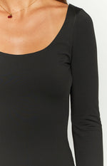 Tory Black Long Sleeve Mini Dress Image