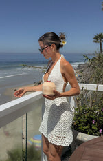 Tulip Cream Crochet Mini Dress Image