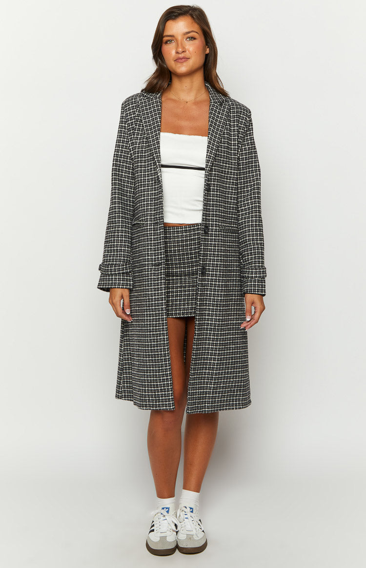 Twilight Grey Plaid Coat Image