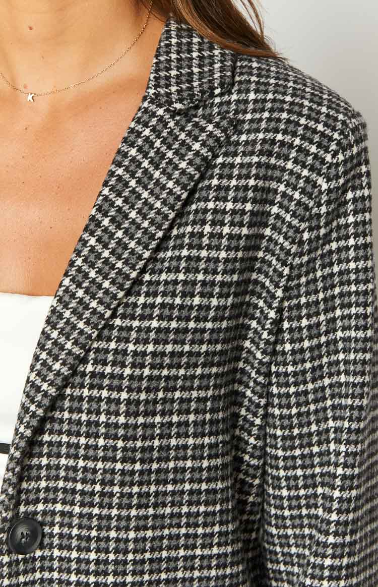 Twilight Grey Plaid Coat Image
