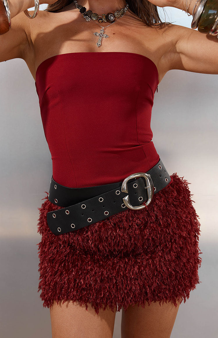 Vandal Black and Silver Eyelet Belt Image