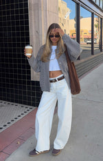 Warren Grey Boucle Button Up Bomber Jacket - PRE ORDER Image