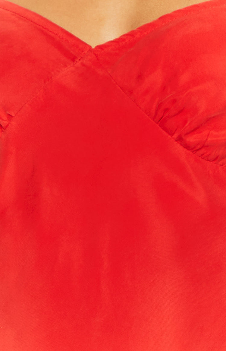 Waves Red Mini Dress Image