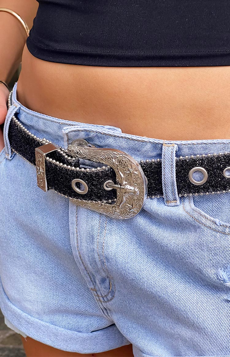 Western Black Sparkle Belt Image