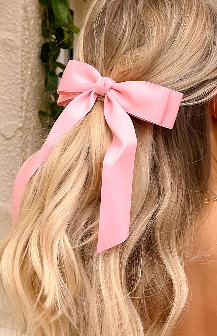 Whimsy Willow Pink Bow Hair Clip Image
