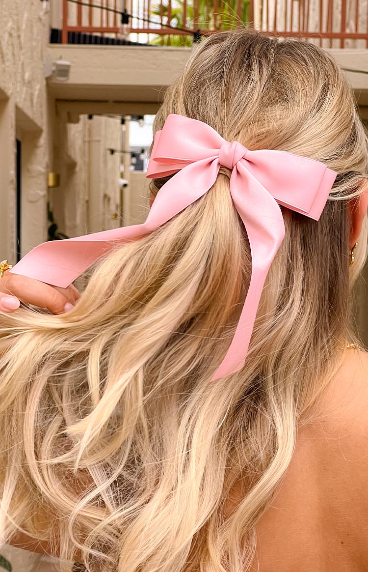 Whimsy Willow Pink Bow Hair Clip Image