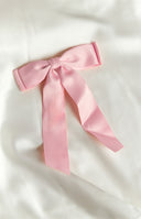 pink oversized hair bow with clip attachment