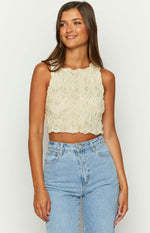 Whitney Cream Crop Top Image