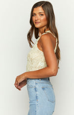 Whitney Cream Crop Top Image