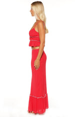 Wiatt Red Maxi Skirt Image