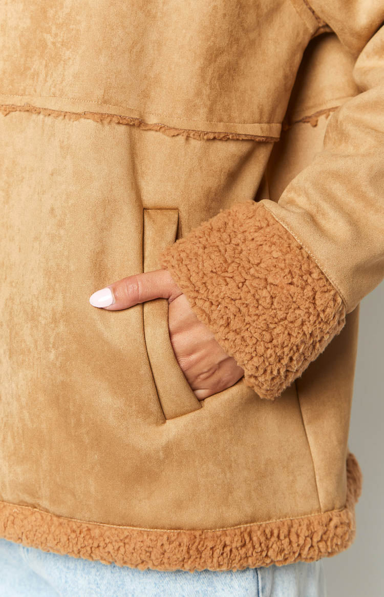 Willow Brown Suede Fur Jacket Image