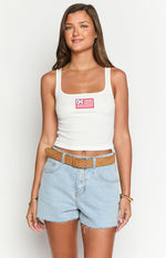 Winnie Star Light Wash Denim Shorts Image