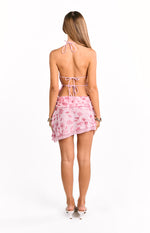 Xhena Pink Sequin Mini Skirt Image