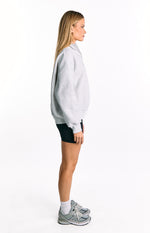Yazmin Grey Marl Quarter Zip Jumper Image