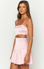 Your Fantasy Pink Satin Mini Dress Image