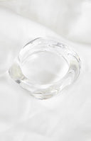 The Zantie Clear Resin Square Bangle a modern and minimalist accessory perfect for adding a subtle statement to your look.
