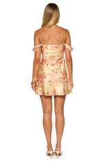 Zoella Yellow Bloom Off The Shoulder Mini Dress Image