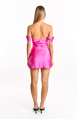Zoella Hot Pink Off The Shoulder Mini Dress Image