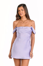 Zoella Lilac Off The Shoulder Mini Dress Image