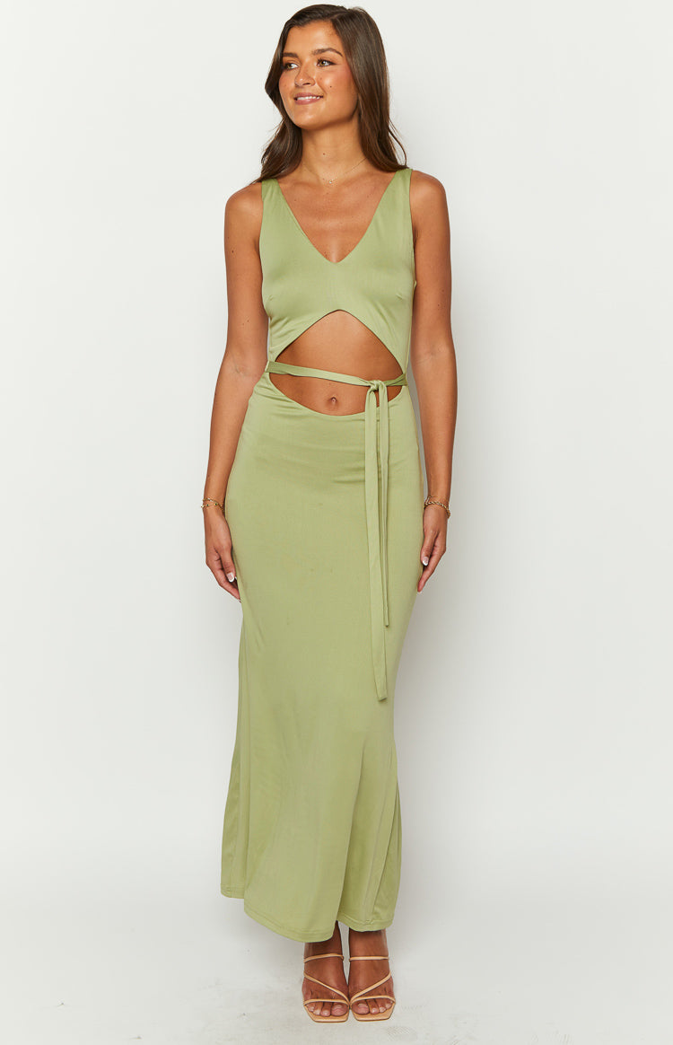 Zuri Khaki Maxi Dress Image