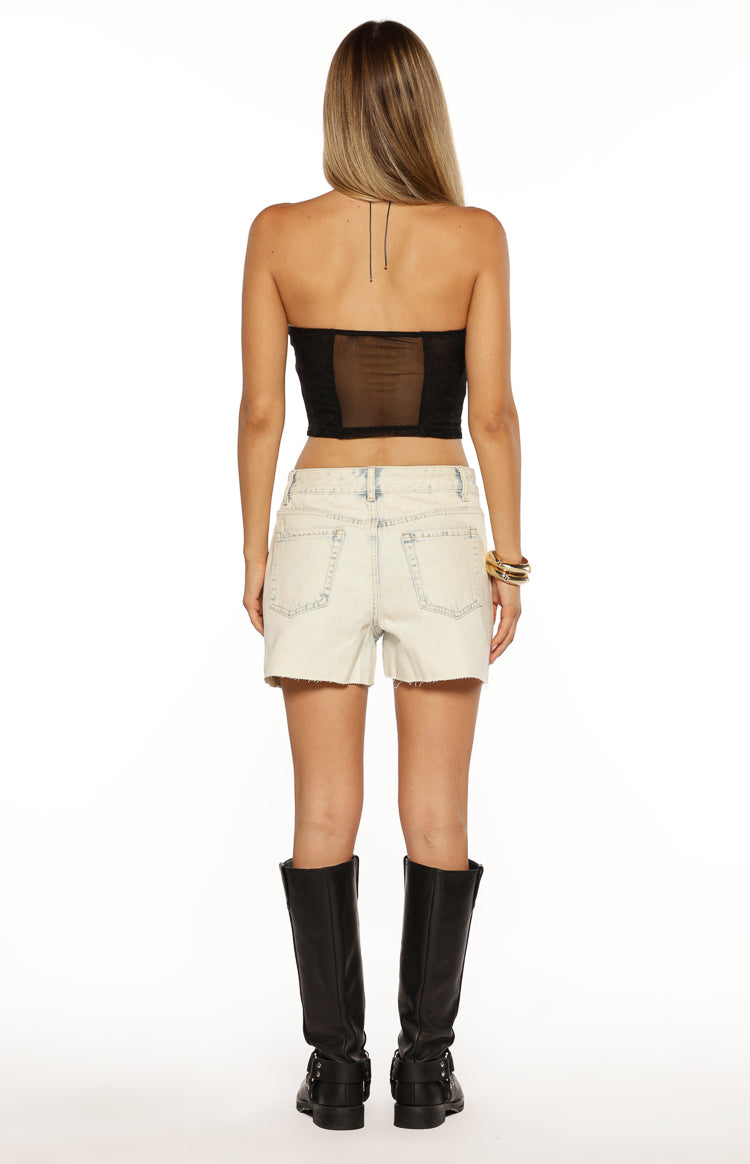 Annette Acid Wash Denim Shorts Image