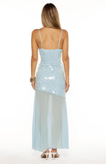 Belinda Light Blue Sequin Maxi Dress Image