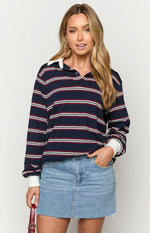 Carey Navy Striped Jersey Image