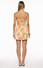 Chantell Yellow Bloom Mini Dress Image