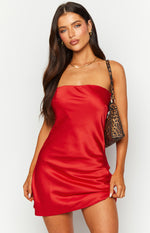 Ellie Red Strapless Mini Dress Image