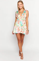 Genovia Dolce Vita Print Mini Dress Image
