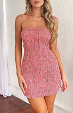 Kari Red Strapless Mini Dress Image