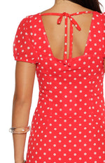 Lovella Red Polka Dot Maxi Dress Image