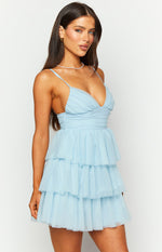 Nadine Blue Tulle Mini Dress Image