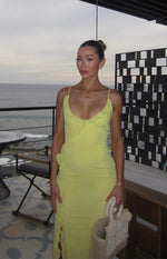 Nahanee Yellow Ruffle Maxi Dress Image