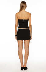 Perla Black Strapless Corset Top Image