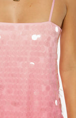Sansone Pink Ombre Sequin Mini Dress Image