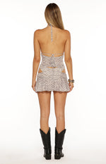 Some Nights White Zebra Print Two Piece Corset Top Image