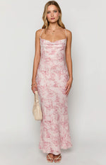 Valentina Pink Butterfly Maxi Dress Image